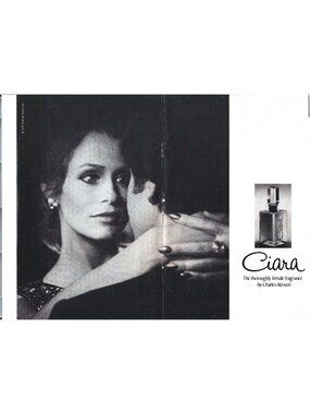 Ciara Perfume Ad 1979 Vintage Print Fragrance Charles Revson Thoroughly Feminine